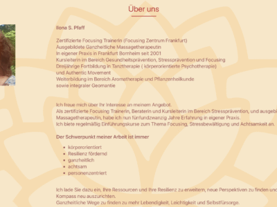Zentrum für Massagetherapie und Focusing