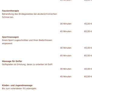 Fobbe Wellness Massagen