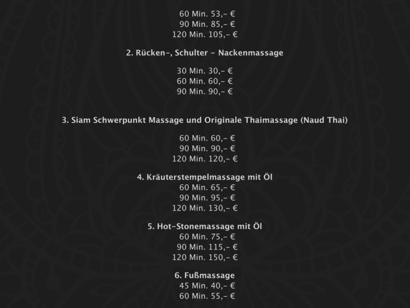 Siam Thaimassage in Trier
