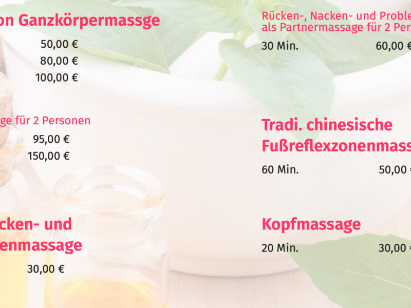 Wellness Chinamassage