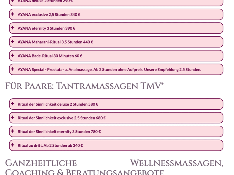 Ayana ganzheitliche Massagen